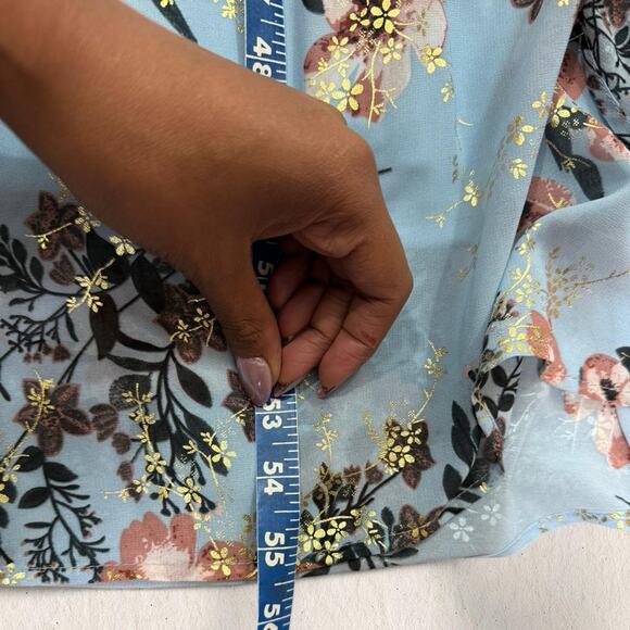 Baltic Born Blue Floral Maxi Dress Size XS Romantic Boho Fairycore Wedding Guest - Picture 7 of 8